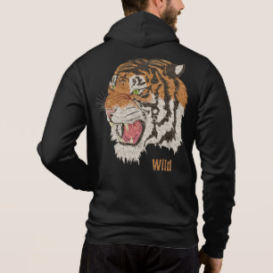 Pull À Capuche Être sauvage Gros dessin graphique tigre génial no