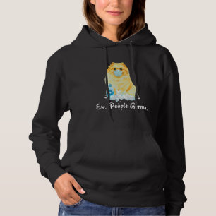 Pull À Capuche Ew Gens Germs Pomeranian Chien Portant Un Masque V