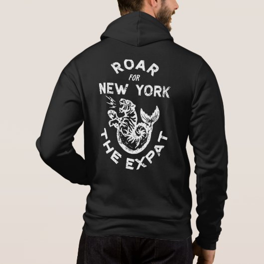 Pull À Capuche Expatrié : Roar Pour New York (Dos)