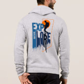Pull À Capuche Exploration de la Nature | Hommes zip complet (Dos)
