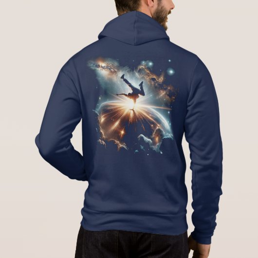 Pull À Capuche Explosion de rupture galactique dans l'espace prof (Dos)