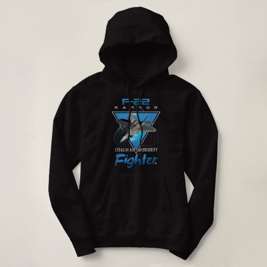 Pull À Capuche F-22 Raptor Stealth Fighter Jet Tee Don (Design devant)