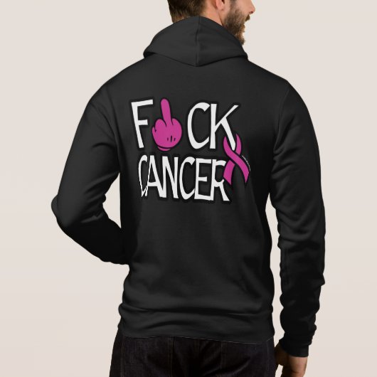 Pull À Capuche F#CK CANCER...Cancer du sein (Dos)