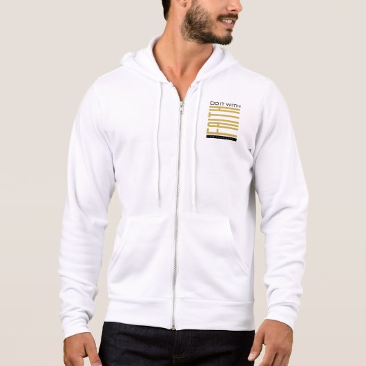 Pull À Capuche Faites-Le Avec La Foi Biblique Full-Zip Mens (Devant)