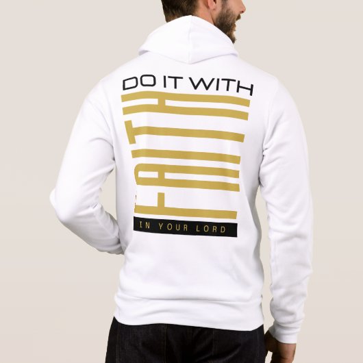 Pull À Capuche Faites-Le Avec La Foi Biblique Full-Zip Mens (Dos)