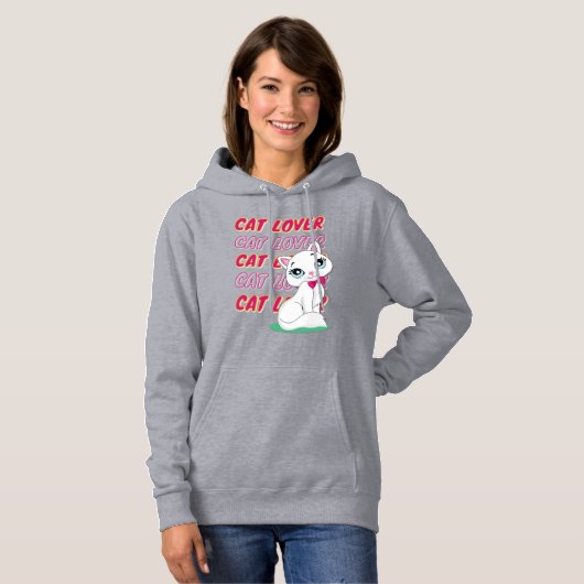 Pull À Capuche Fan de chat (Devant entier)