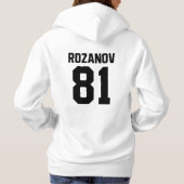 Pull À Capuche Fan de la rivalité enflammée de Hockey 81 (Dos)