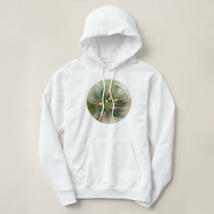 Pull À Capuche Fantaisie Abstraite Moderne Fleur Fractale Colorée