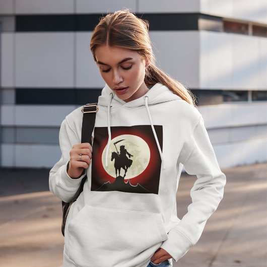 Pull À Capuche Faucheuse Lune de sang Gothique