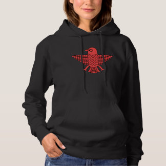 Pull À Capuche Faucon rouge stylisé