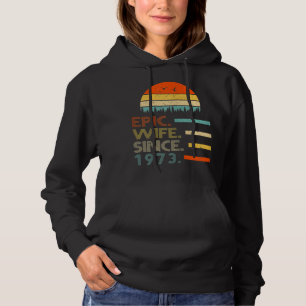 Pull À Capuche Femme épopée femme depuis 1973 Son 49e Mariage Ann