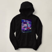 Pull À Capuche Femme Homme Nissan Skyline Gt-R R34 Vaporwave (Design devant)