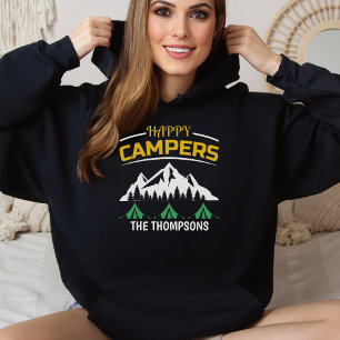 Pull À Capuche Femme Personnalisée Happy Camper Randonnée