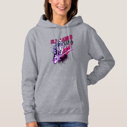Pull À Capuche Femme Rocs - Musicienne Dame Sombre (Devant)