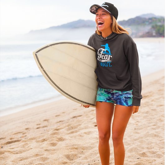 Pull À Capuche Femme surfeuse Peur aucune vague Surf féminin