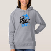 Pull À Capuche Femme surfeuse Peur aucune vague Surf féminin (Devant)