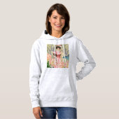 Pull À Capuche Femme victorienne florale rose Régence (Devant entier)