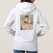 Pull À Capuche Femme victorienne florale rose Régence (Dos)