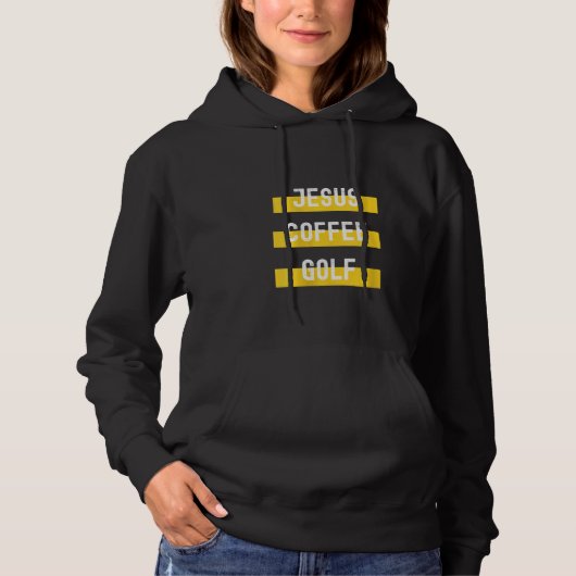 Pull À Capuche Femmes Chrétien Vêtements Jésus Café Golf (Devant)