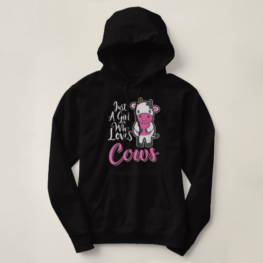 Pull À Capuche Ferme agricole drôle juste une fille qui aime les (Design devant)