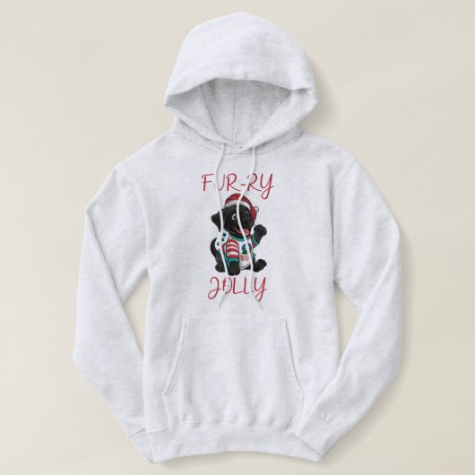 Pull À Capuche "Festive Canine Joy" (Design devant)