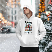 Pull À Capuche Festive Nordic Gnome Trio with Candles and Winter 