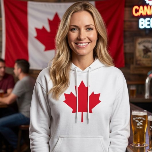 Pull À Capuche Feuille d'érable canadienne