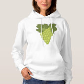 Pull À Capuche Feuilles de vigne de raisins verts Fruits frais (Devant)