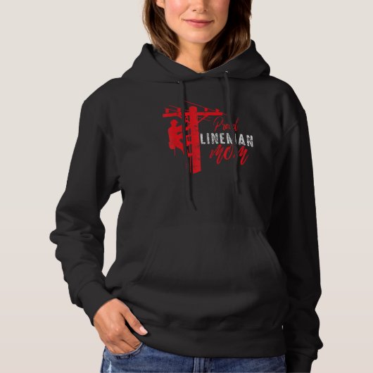 Pull À Capuche Fier Lineman Maman Pour Câble Électrique Lineman (Devant)