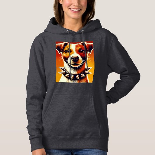 Pull À Capuche "Fierce & Playful: Jack Russell Vibes" 🐾 (Devant)
