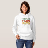 Pull À Capuche Fière accumulation de fil à tricoter Drôle de tric (Devant entier)