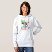 Pull À Capuche " Fière Autisme Frère Cravate-Dye Drapeau Autisme (Devant entier)
