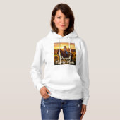 Pull À Capuche Fière Mère de Cheval Art (Devant entier)