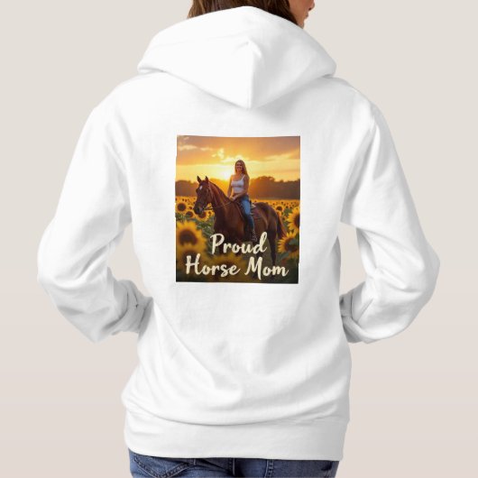 Pull À Capuche Fière Mère de Cheval Art (Dos)