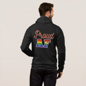 Pull À Capuche Fière Parties scintillant arc-en-ciel orange AF (Dos entier)