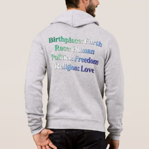Pull À Capuche Fierté MLM gay - Lieu de naissance : Terre. Race :