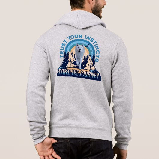 Pull À Capuche Fiez-vous à vos instincts Aventure du loup arctiqu (Dos)