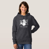 Pull À Capuche Fille batteur personnalisée | Cadeau de batteur de (Devant entier)