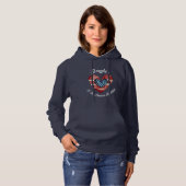 Pull À Capuche Fille de la Révolution américaine Drapeau américai (Devant entier)