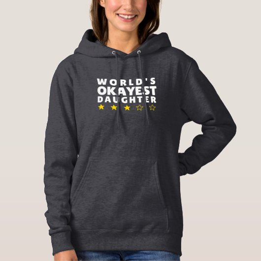 Pull À Capuche Fille Moyennement Géniale au Monde – Drôle (Devant)