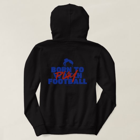 Pull À Capuche Fille née pour jouer au football (Design dos)