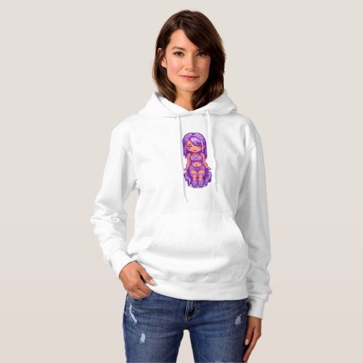 Pull À Capuche Fille violette (Devant entier)