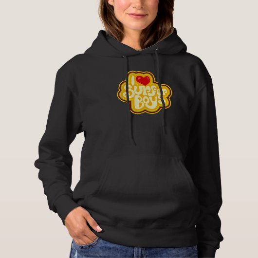 Pull À Capuche Filles Aimer Surfer Garçons Été Amusants Baignade (Devant)