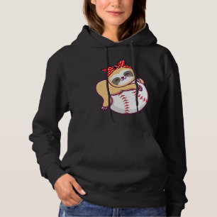 Pull À Capuche Filles Baseball mignonne Sloth Accrocher Ball
