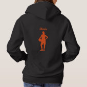 Pull À Capuche Filles Basketball Mot Art Cool moderne (Dos)