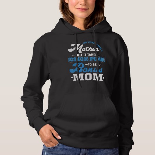 Pull À Capuche Filles Fier Bonus Maman Stepmaman Stepmère Mère (Devant)