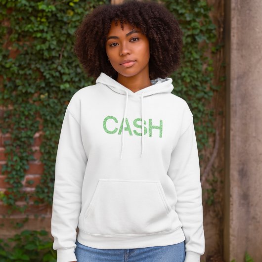 Pull À Capuche Finance verte Cash Money Word