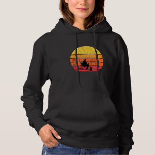 Pull À Capuche Fisherman Retro Vintage Sunset Poisson Fis d'eau d