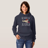 Pull À Capuche Flacon de neige de Noël de chiot jaune du Labrador (Devant entier)