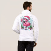 Pull À Capuche Flamant de Noël Sublimation Clipart-10424 (Dos entier)